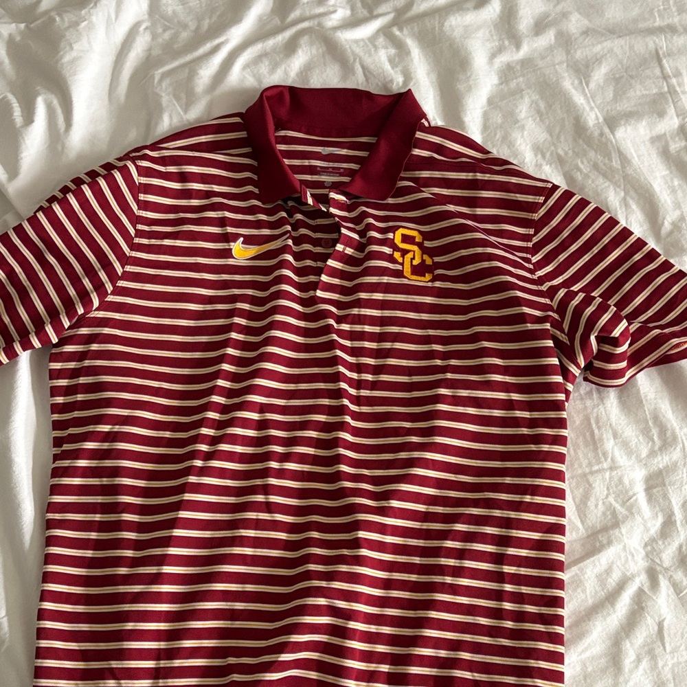 Nike USC Striped Polo